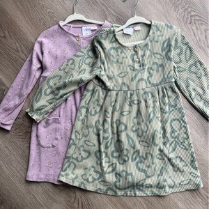 ZARA ribbed long sleeve dresses for girl bundle size 4-5